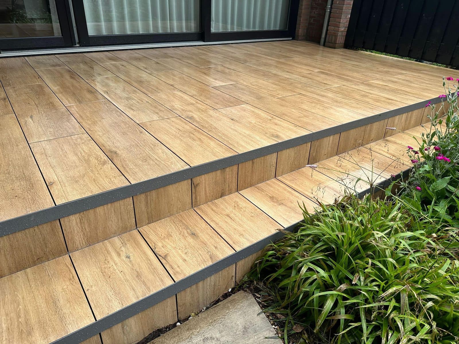 Houtlook terras Amstelveen, projectfoto