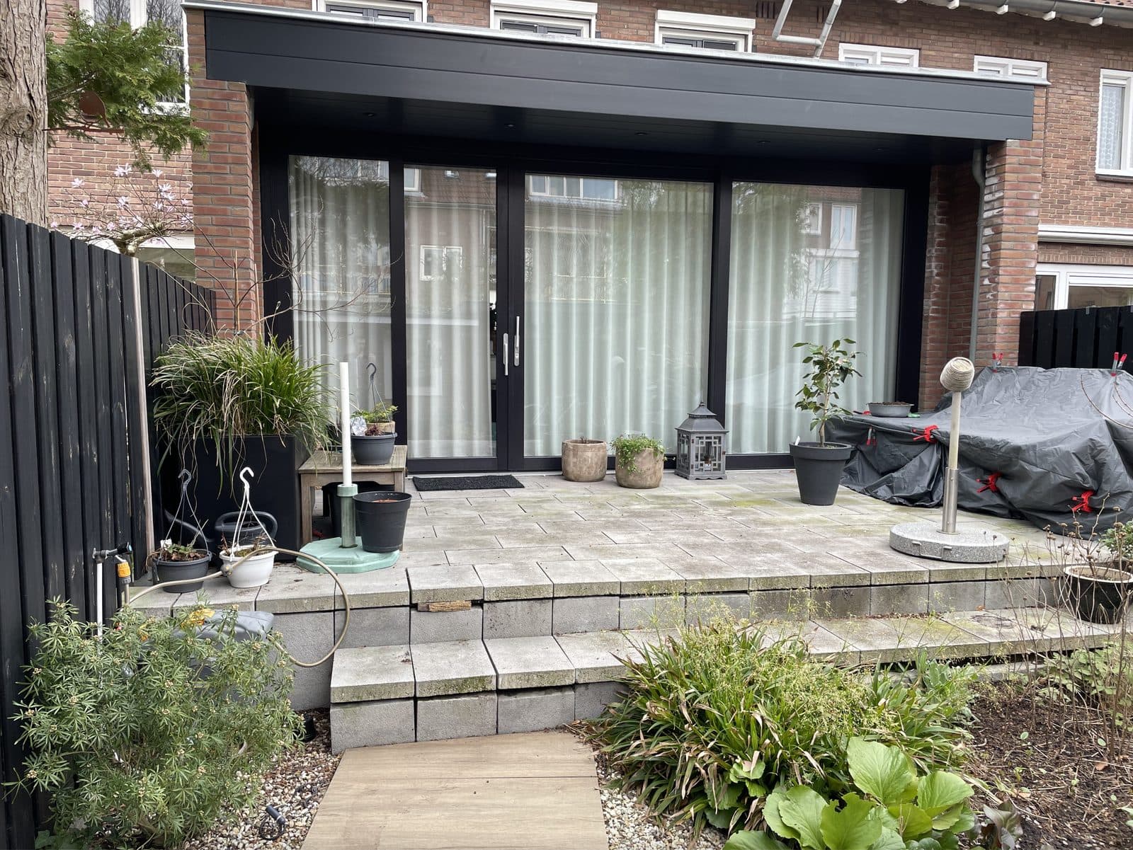 Houtlook terras Amstelveen, projectfoto