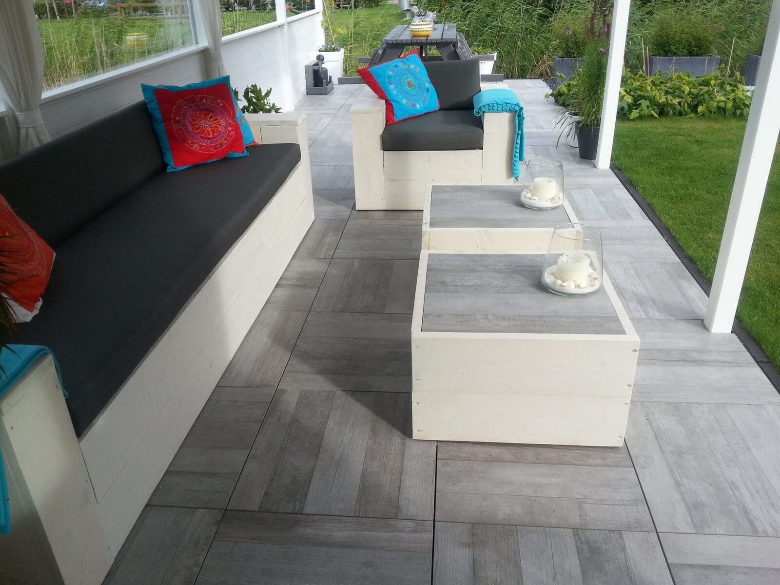 2 cm tegels tuin Stompetoren, projectfoto