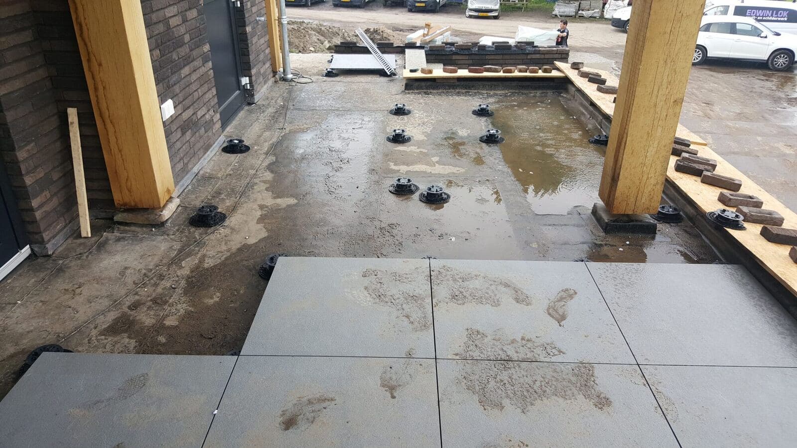 2 cm tegels terras Genemuiden, projectfoto