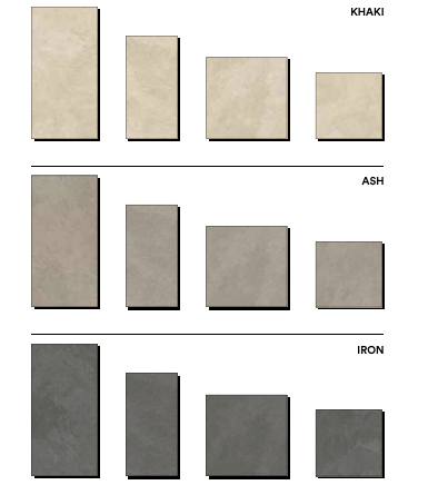 Caesar Slab2 Ash, Khaki, Iron